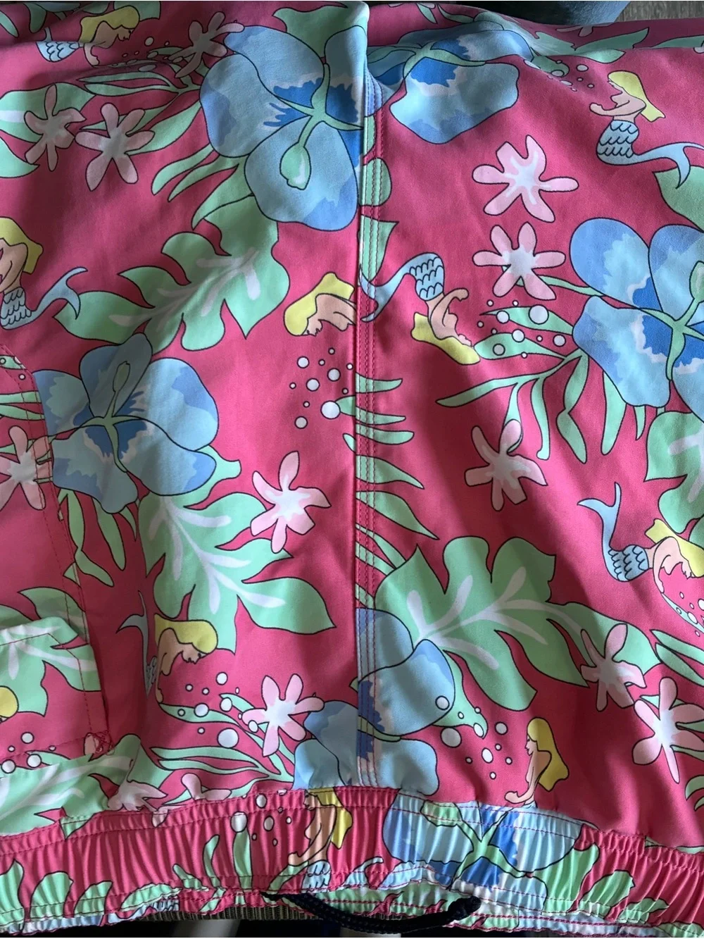 Men's Vineyard Vines Mermaid Hawaiian  Floral Swim Trunks XXL beach vacay resort